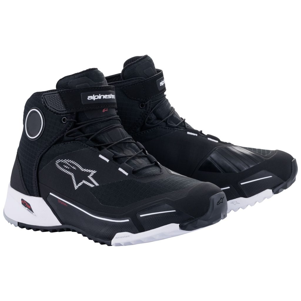 Tenis de proteccion Alpinestars CR-X Drystar Riding, certificación CE, 100% contra agua, protección en punta del pie-talon-tobillo, protección para la palanca de cambios, suela antideslizante