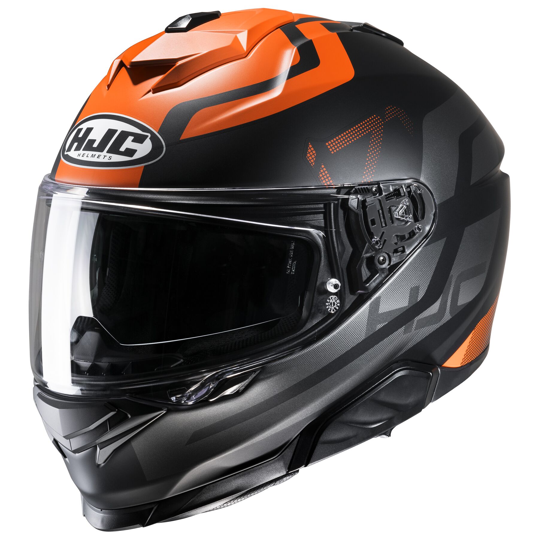 Casco HJC i71 Enta, certificacion DOT y ECE22.06, policarbonato, lentes internos oscuros, cierre doble D - Imagen 3