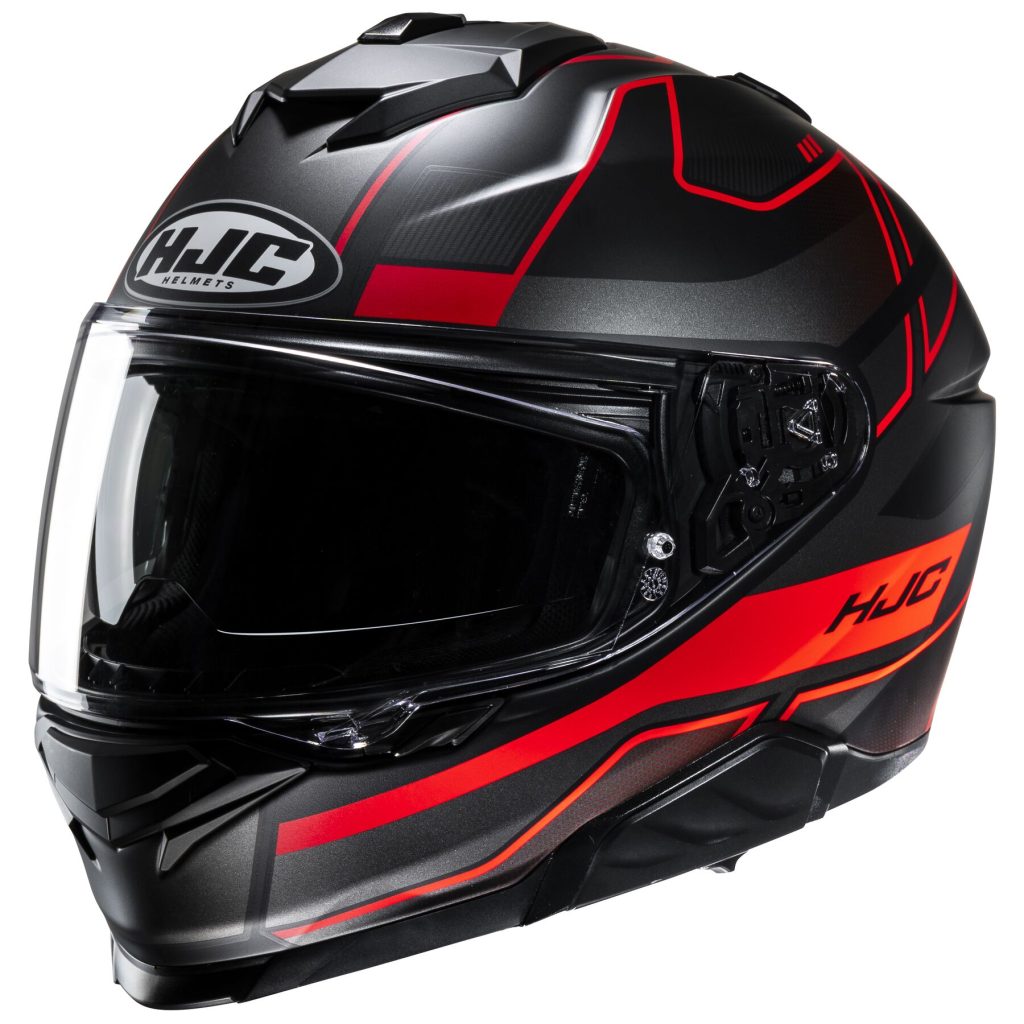 Casco HJC i71 Iorix Helmet, certificacion DOT y ECE22.06, policarbonato, lentes internos oscuros, cierre doble D