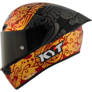 Casco KYT KX-1 Race GP Bastianini Indonesia 2023 Matte, Certifiacion ECE 22.06/FIM, fibra tricomposite y aramida, cierre de visera de carreras, 1450 g