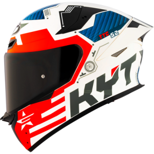Casco KYT TT Revo Fuselage Rojo, certificacion ECE 22.06 y DOT, termoplástico avanzado ADT, cierre doble D