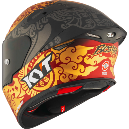 Casco KYT TT Revo Bastianini Indonesia 2024, certificacion ECE 22.06 y DOT, termoplástico avanzado ADT, cierre doble D (copia) - Imagen 8