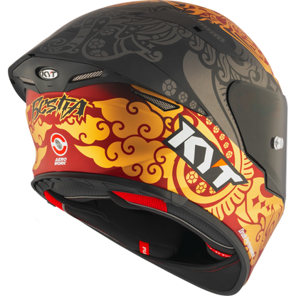 Casco KYT TT Revo Bastianini Indonesia 2024, certificacion ECE 22.06 y DOT, termoplástico avanzado ADT, cierre doble D (copia) - Imagen 6