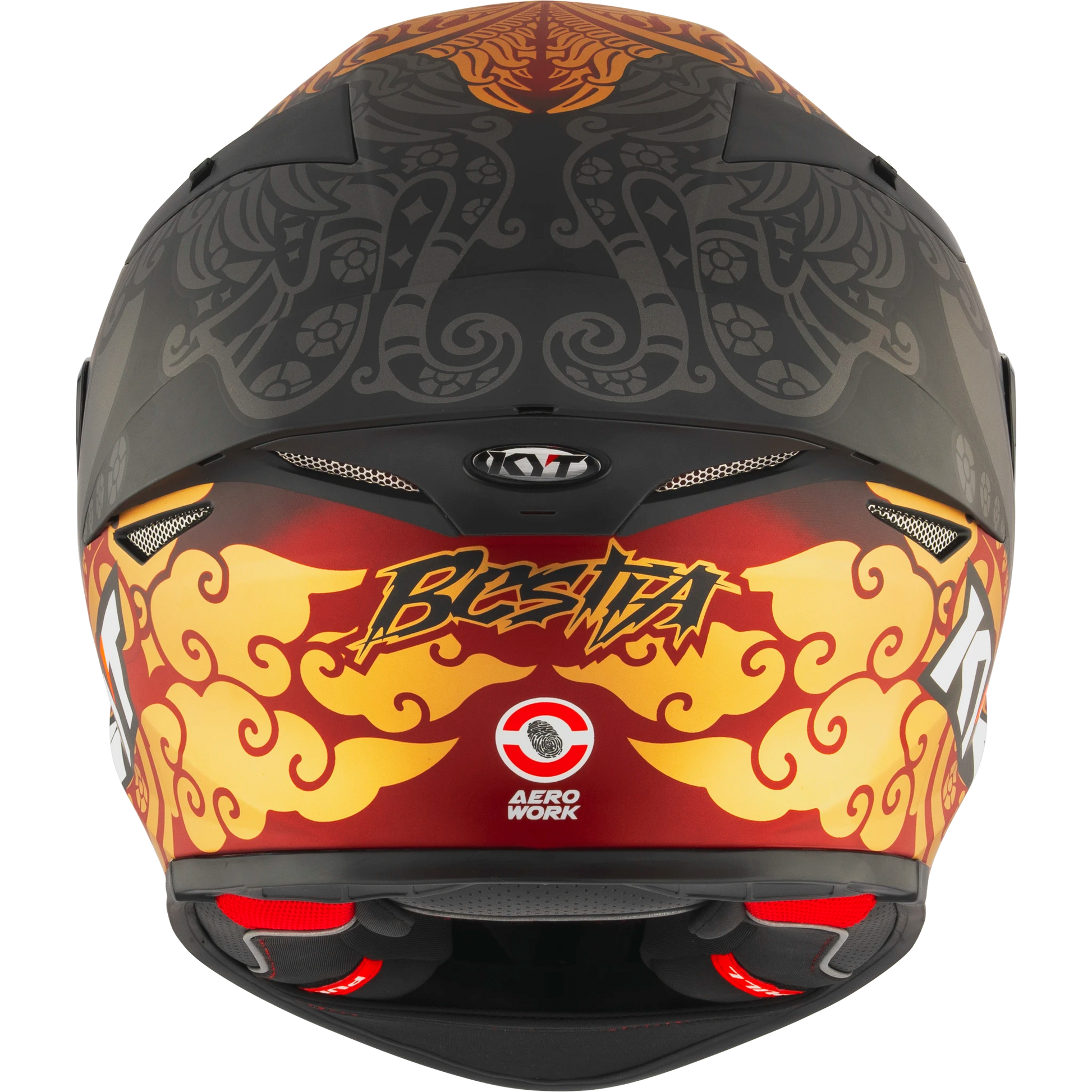 Casco KYT TT Revo Bastianini Indonesia 2024, certificacion ECE 22.06 y DOT, termoplástico avanzado ADT, cierre doble D (copia) - Imagen 7
