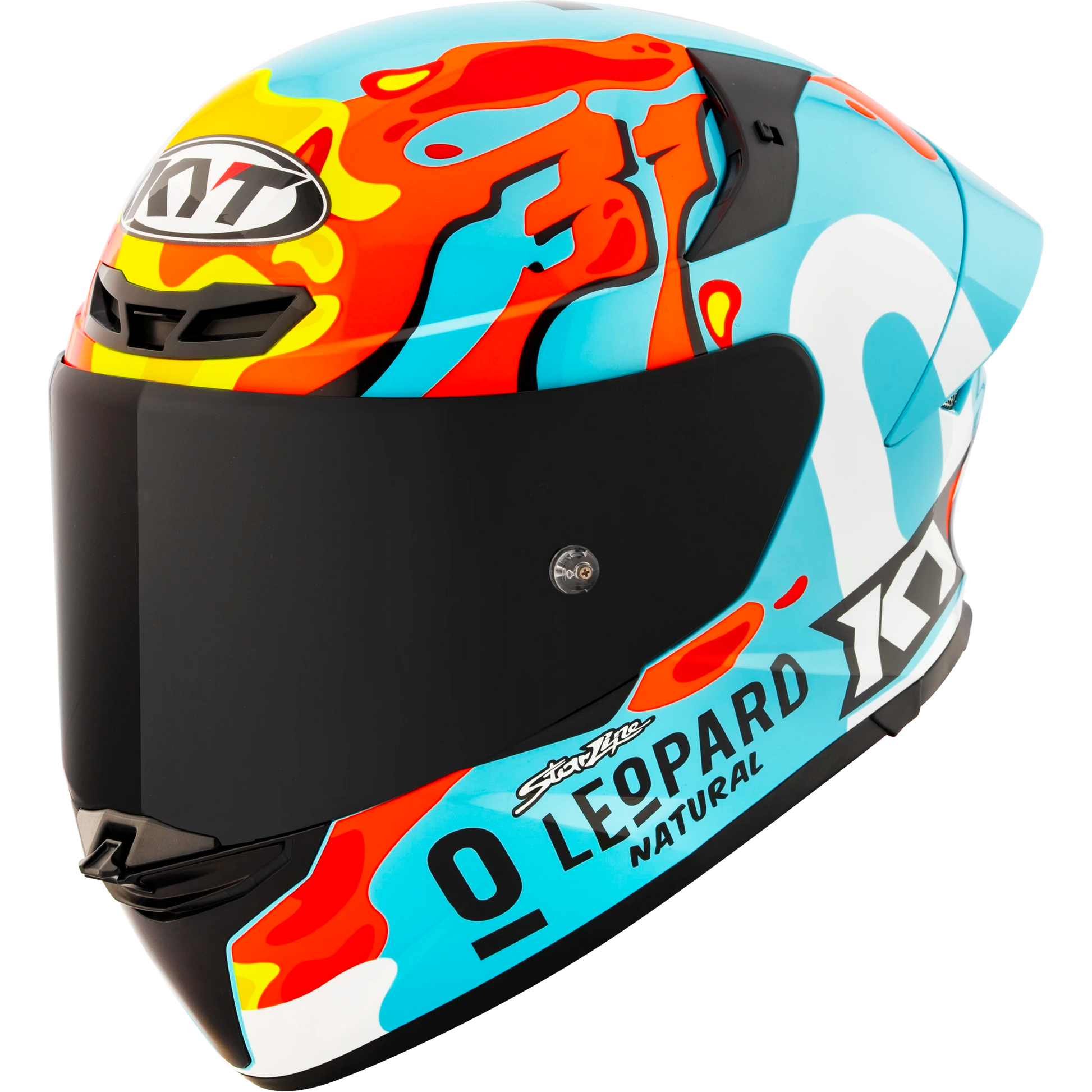 Casco KYT TT Revo Leopard Aragon, certificacion ECE 22.06 y DOT, termoplástico avanzado ADT, cierre doble D - Imagen 2