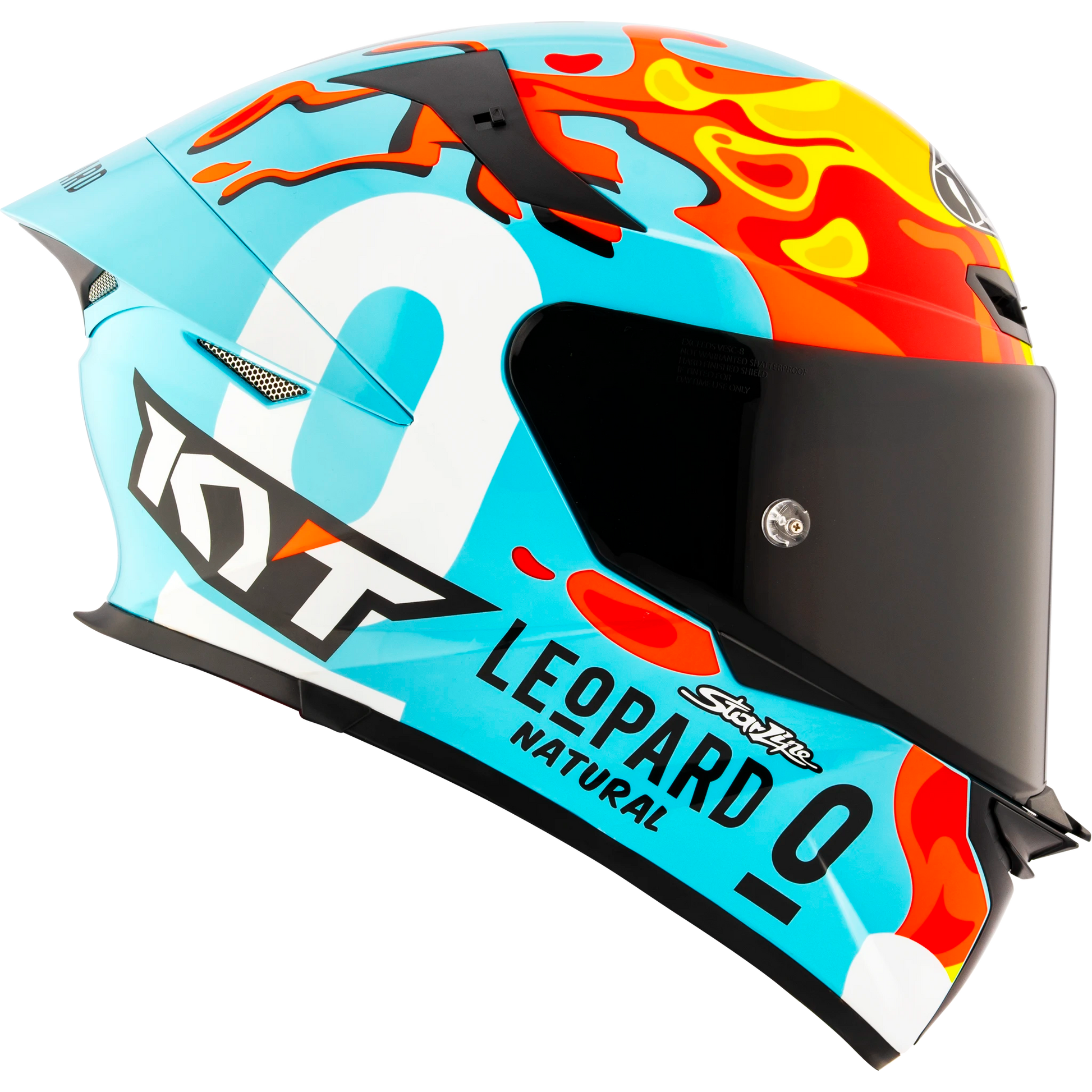 Casco KYT TT Revo Leopard Aragon, certificacion ECE 22.06 y DOT, termoplástico avanzado ADT, cierre doble D - Imagen 6