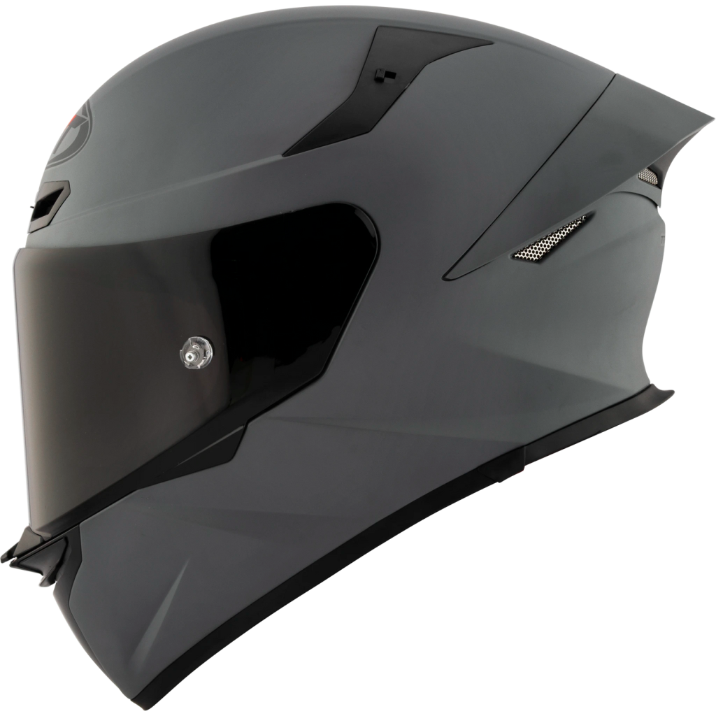 Casco KYT TT Revo gris nardo matte, certificacion ECE 22.06 y DOT, termoplástico avanzado ADT, cierre doble D