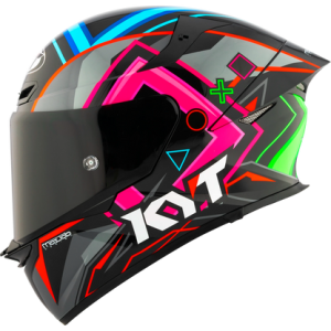 Casco KYT TT Revo Ratthapark Play Edition Brillante, certificacion ECE 22.06 y DOT, termoplástico avanzado ADT, cierre doble D
