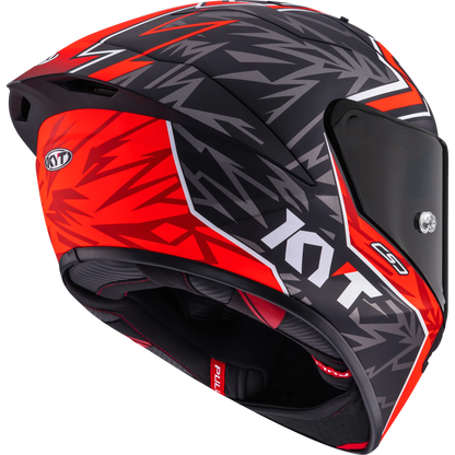 Casco KYT KX-1 Race GP Nicolo Bulega 2025 Matte, Certifiacion ECE 22.06/FIM, fibra tricomposite y aramida, cierre de visera de carreras, 1450 g - Imagen 7