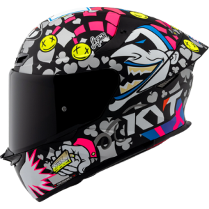 Casco KYT TT Revo Riccardo Rossi 2022 Matte, certificacion ECE 22.06 y DOT, termoplástico avanzado ADT, cierre doble D