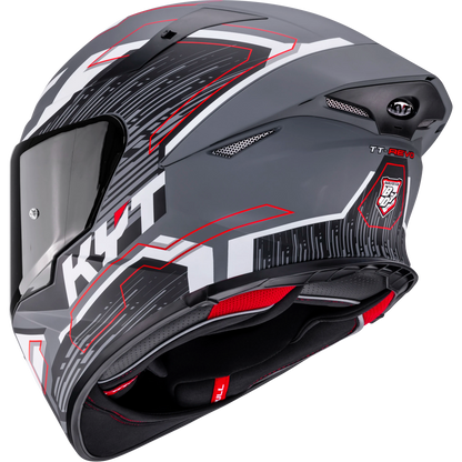 Casco KYT TT Revo Speeding Gris Matte, certificacion ECE 22.06 y DOT, termoplástico avanzado ADT, cierre doble D - Imagen 9