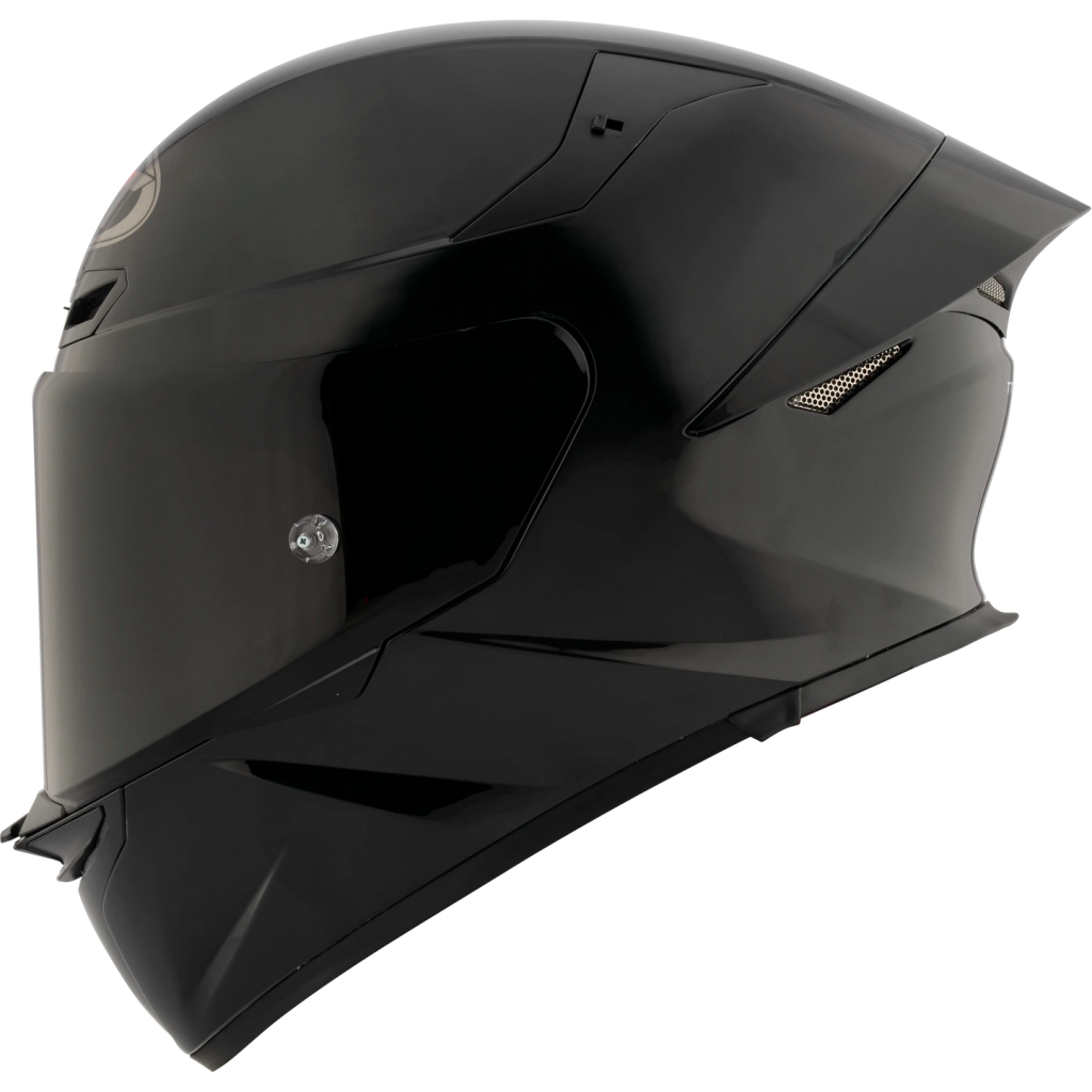 Casco KYT TT Revo negro brillante, certificacion ECE 22.06 y DOT, termoplástico avanzado ADT, cierre doble D