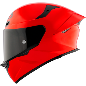 Casco KYT TT Revo rojo brillante, certificacion ECE 22.06 y DOT, termoplástico avanzado ADT, cierre doble D