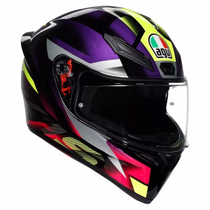 Casco AGV K1 S Fastlap Brillante, certificacion DOT y ECE22.06, resina termoplastica, cierre doble D, 100 % de protección UV