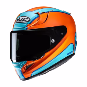 Casco HJC RPHA 12N Respon Naranja, DOT y ECE 22.06, fibra de carbon y fibra de vidrio, incluye visera negra y pinlock, ventilacion mejorada, bloqueo de visera para mayor seguridad en conducción deportiva