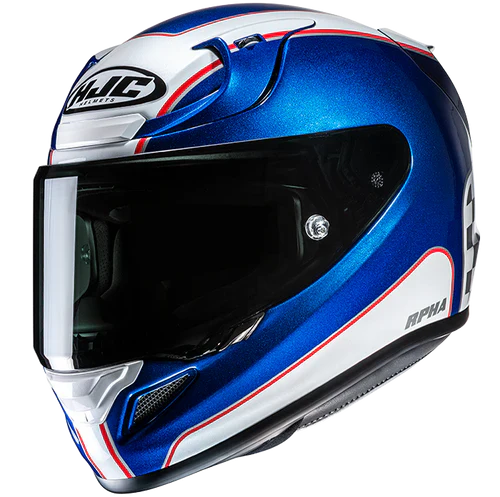 Casco HJC RPHA 12N Respon Azul Brillante, DOT y ECE 22.06, fibra de carbon y fibra de vidrio, incluye visera negra y pinlock, ventilacion mejorada, bloqueo de visera para mayor seguridad en conducción deportiva
