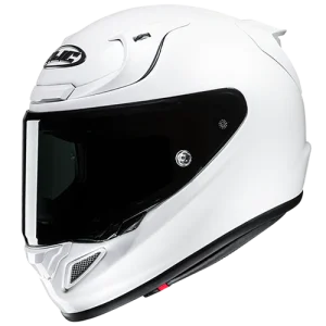 Casco HJC RPHA 12N Blanco Brillante, fibra de carbon y fibra de vidrio, certificacion ECE22.06 y DOT, visera negra y pinlock incluido, bloqueo de visera para mayor seguridad en conducción deportiva