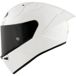 Casco KYT KX-1 Race GP Carbon Blanco Brillante, Certifiacion ECE 22.06/FIM, fibra tricomposite y aramida, cierre de visera de carreras, 1450 g