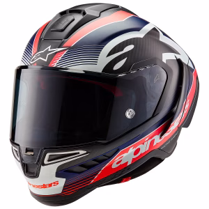 Casco Alpinestars Supertech R10 Carbon Team Matte, Certificacion ECE 22.06/DOT/FIM, carbono 3K, ventilacion estrategica, visera negra, Pinlock, Tear-Off, cierre doble D